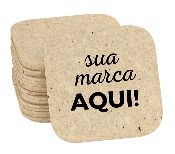 Bolacha de Chopp Quadrada — exemplo de produto personalizado